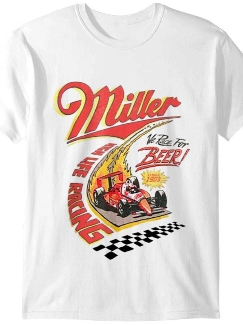 Miller High Life Racing Beer Vintage Graphic Unisex T-Shirt